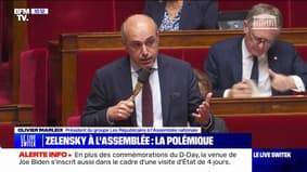 Volodymyr Zelensky à l'Assemblée nationale: Olivier Marleix (LR) juge l'invitation "déplacée" avant les européennes
