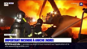 Aniche: un important incendie de plus de 3000 mètres carrés a eu lieu dans une société de récupération de métaux