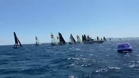 Des voiliers à Hyères, pour la semaine olympique de la voile.