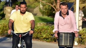 Alexandre Benalla et Emmanuel Macron le 17 juin 2017 au Touquet. 