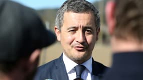 Le ministre de l'Intérieur Gérald Darmanin lors d'une visite à Corte en Corse, le 19 février 2023