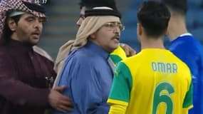 Khalifa ben Hassan, le président d'Al Wakrah face à Al Sadd, le 25 février lors du championnat du Qatar
