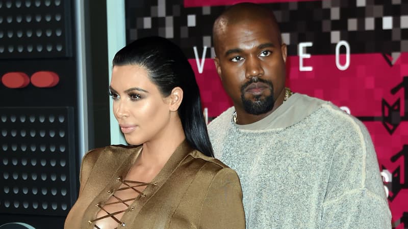 Kim Kardashian et Kanye West aux MTV Video Music Awards en 2015 