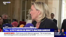 "This type of action must be very severely punished by justice.": Marine Le Pen reacts to the aggression of the great-nephew of Brigitte Macron 