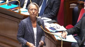 Elisabeth Borne à l'Assemblée le 18 octobre 2022.