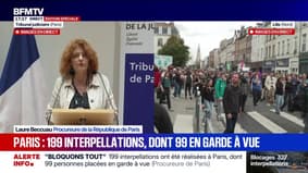 "Nous avons connaissance de 199 interpellations", déclare Laure Beccuau, procureure de Paris