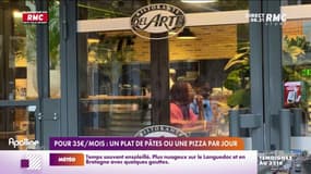 Pour 35euros/mois: un plat de pâtes ou une pizza par jour