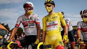 Alexander Kristoff et Tadej Poagacar de l'équipe l’UAE Team Emirates se sont fait vacciner