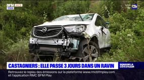 Castagniers: une septuagénaire passe 3 jours dans un ravin