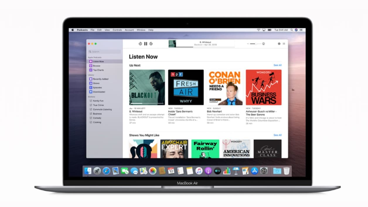 L'application Podcasts pour Mac L'application Podcasts pour Mac