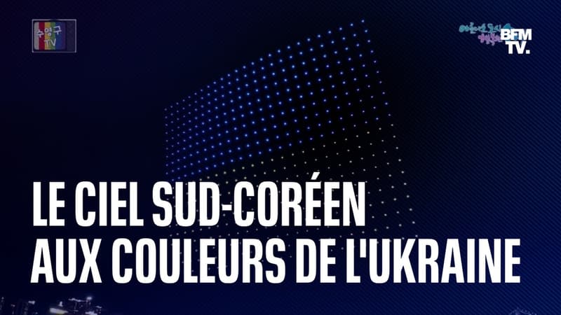 500 drones illuminent le ciel sud-coréen aux couleurs de l'Ukraine