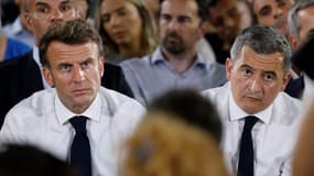 Gérald Darmanin et Emmanuel Macron le 26 juin 2023