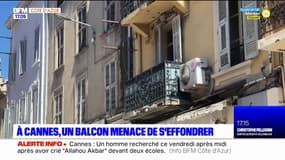 Cannes: un balcon menace de s'effondrer, les locataires évacués