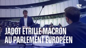 Yannick Jadot attaque Emmanuel Macron sur le climat, le Président lui répond au Parlement européen