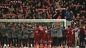 Les joueurs de Liverpool face à leurs supporters, à Anfield le 7 mai 2019