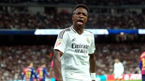 Vinicius lors du match contre le FC Barcelone au Bernabeu, le 27 octobre 2024