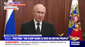 Rébellion de Wagner en Russie: "Ceux qui ont choisi la voix de la trahison vont être punis très rapidement", déclare  Vladimir Poutine