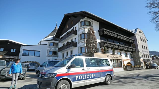 Un véhicule de la police autrichienne - Image d'illustration