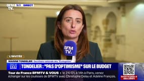 Budget: "C'est (au gouvernement) de jouer, c'est à leur tour", estime Marine Tondelier (les Écologistes)