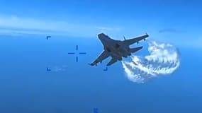 Le Su-27 quelques seconde avant l'incident avec le drone Reaper américain