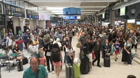 Les usagers bloqués à la gare Montparnasse le vendredi 26 juillet 2024.