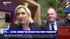 Réforme des retraites: pour Marine Le Pen, "Élisabeth Borne ne devrait pas trop s'avancer"