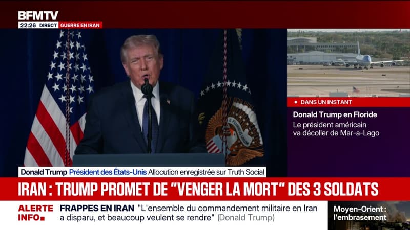 Frappes en Iran: "Nous avons des objectifs forts", déclare Donald Trump