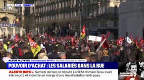 Pouvoir d'achat: les salariés dans la rue à Marseille