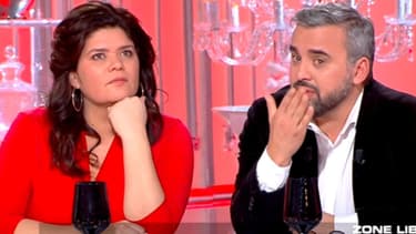 Alexis Corbière et Raquel Garrido sur le plateau de "Les Terriens du dimanche"