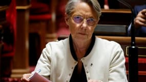 La Première ministre Elisabeth Borne lors des questions au gouvernement, le 15 mars 2023 à l'Assemblée nationale à Paris