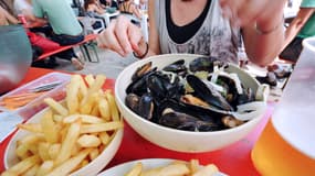 Repas de moules-frites