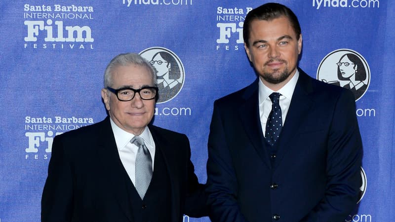 Martin Scorsese et Leonardo DiCaprio aux Cinema Vanguard Awards à Santa Barbara, en 2014