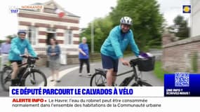 Ce député parcourt le Calvados à vélo pour rencontrer ses administrés