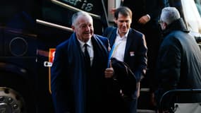 Jean-Michel Aulas et Rudi Garcia, à Strasbourg le 30 novembre 2019