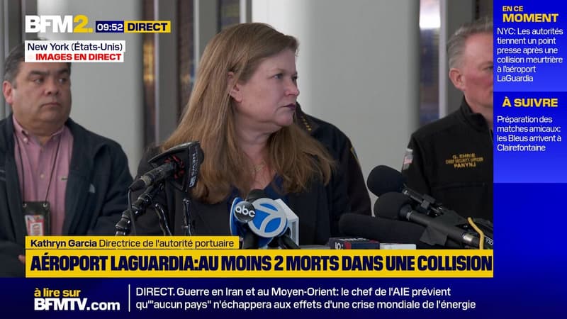 Deux morts dans la collision entre un avion et un véhicule de secours sur le tarmac de l'aéroport de LaGuardia, à New York