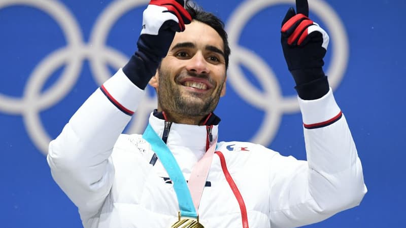 Martin Fourcade célèbre son deuxième titre olympique à Pyeongchang