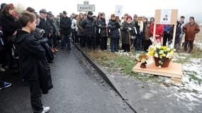 Une marche blanche à la mémoire de Patricia Bouchon, le 14 février 2012.