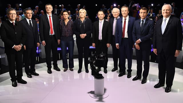 Six candidats de l'élection présidentielle 2017. 