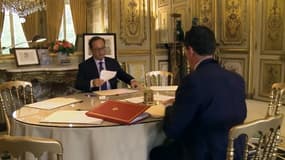 François Hollande et Manuel Valls dans le documentaire d'Yves Jeuland, "Un temps de président", diffusé ce lundi soir sur France 3.
