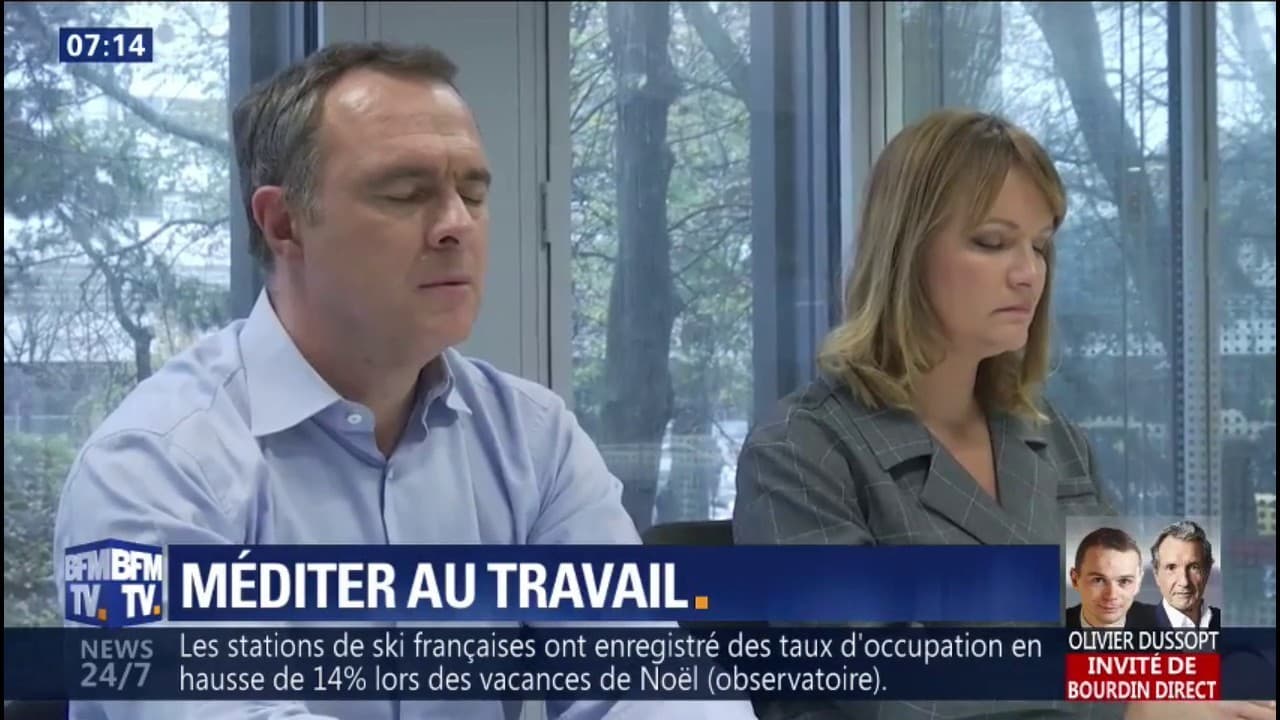 C'est votre vie Adeline François et Christophe Delay ont essayé la méditation au travail