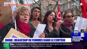 Grève du 7 mars: beaucoup de femmes dans le cortège de Digne-les-Bains