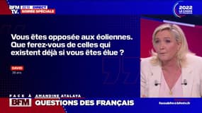 Marine Le Pen veut entamer "le chantier de démantèlement des éoliennes existantes"