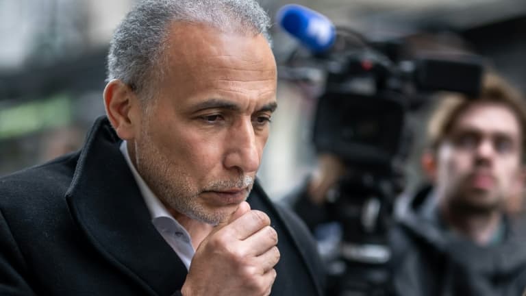Tariq Ramadan à son arrivée au tribunal de Genève, le 16 mai 2023