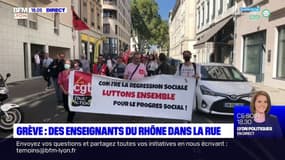 Grève : des enseignants du Rhône dans la rue