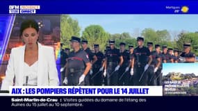 Aix-en-Provence: les pompiers répètent pour le 14 juillet