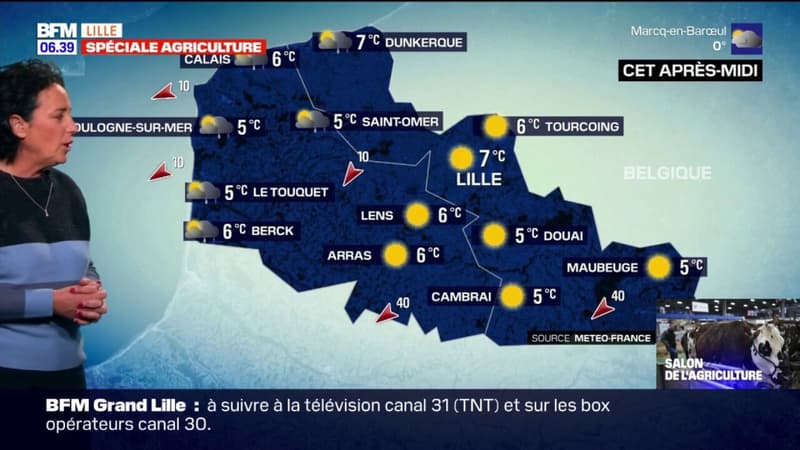 Météo Nord-Pas-de-Calais: du soleil et quelques nuages, jusqu'à 6°C à Calais et 7°C à Lille