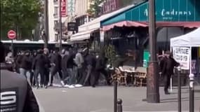 Une rixe entre supporters le 7 mai 2022 à proximité de la Gare de Lyon