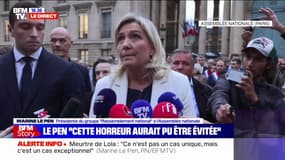 Marine Le Pen: "Une minute de silence n'est jamais une récupération politique, c'est un hommage"