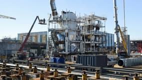 Les chantiers de l'Atlantique à Saint-Nazaire en février 2019.