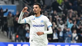 La joie du Marseillais Azzedine Ounahi après son but contre Rennes
